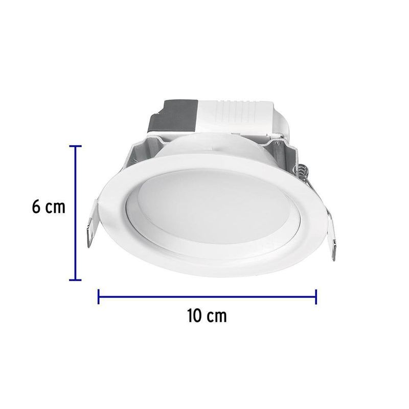 Lámpara LED Redonda Empotrable Luz Cálida 5 W - Volteck