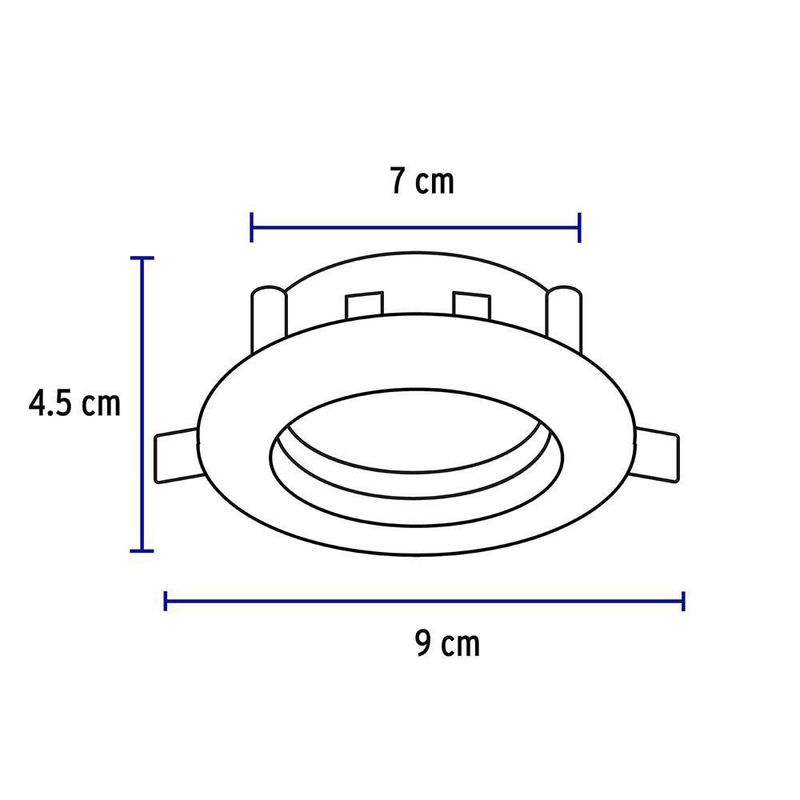 Lámpara LED Dirigible Empotrable Luz De Día 5 W Negra - Volteck