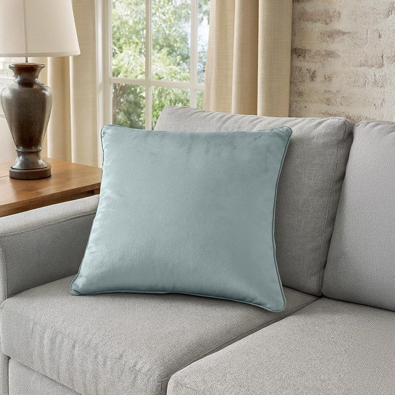 Cojín Relleno Decorativo Cuadrado Azul Celeste 40 x 40 Cm