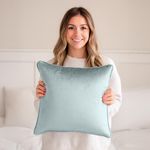 Cojín Relleno Decorativo Cuadrado Azul Celeste 40 x 40 Cm