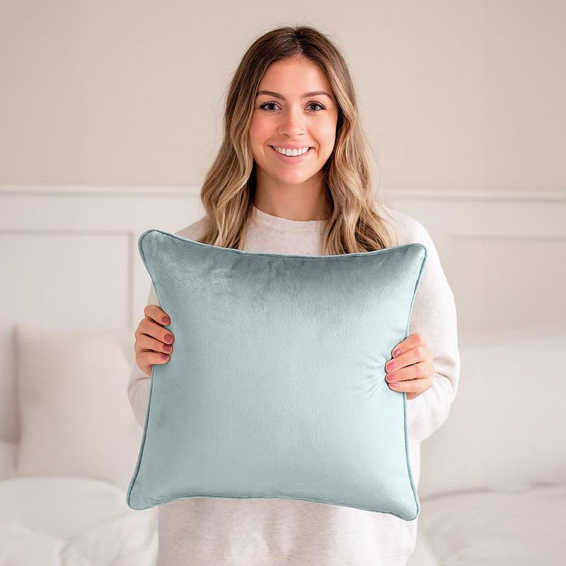 Cojín Relleno Decorativo Cuadrado Azul Celeste 40 x 40 Cm