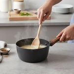 Cacerola Antiadherente Amberg con Tapa y Asa Imitación Madera 2.5 Litros