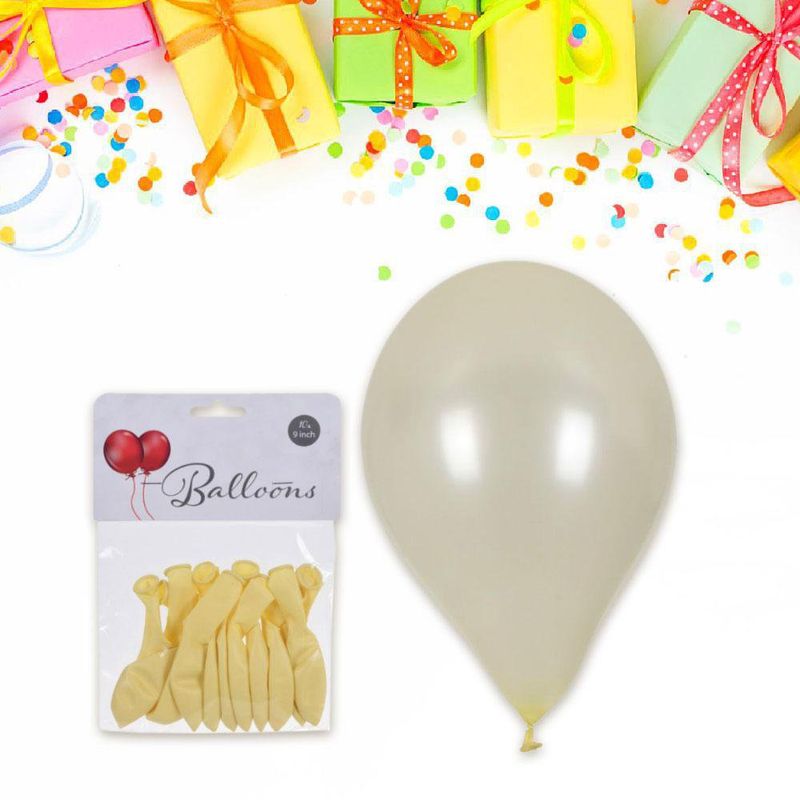 Globos de Látex Marfil Metálico 12 Plg