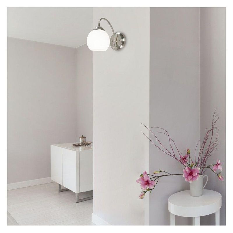 Lámpara. Pared Níquel Satinado 1L E27 60W - Z