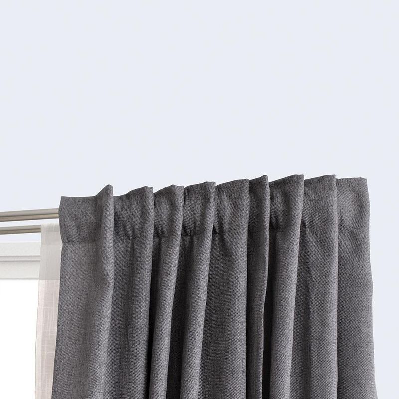 Galería Doble Sombrío Plateada Extensible De 120 - 210 Cm - Inspire