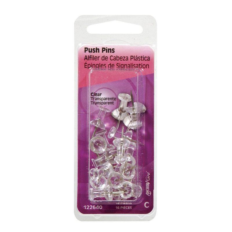 16 Tachuelas Transparente De 3/8 Plg - Hillman