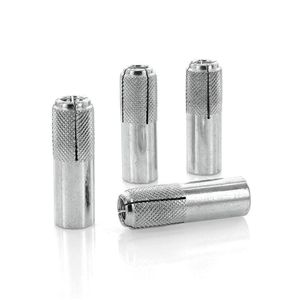 Tarugo tipo Drop-In 1/2 x 1 1/4 Plg Acero Zincado Set 4 Pzas