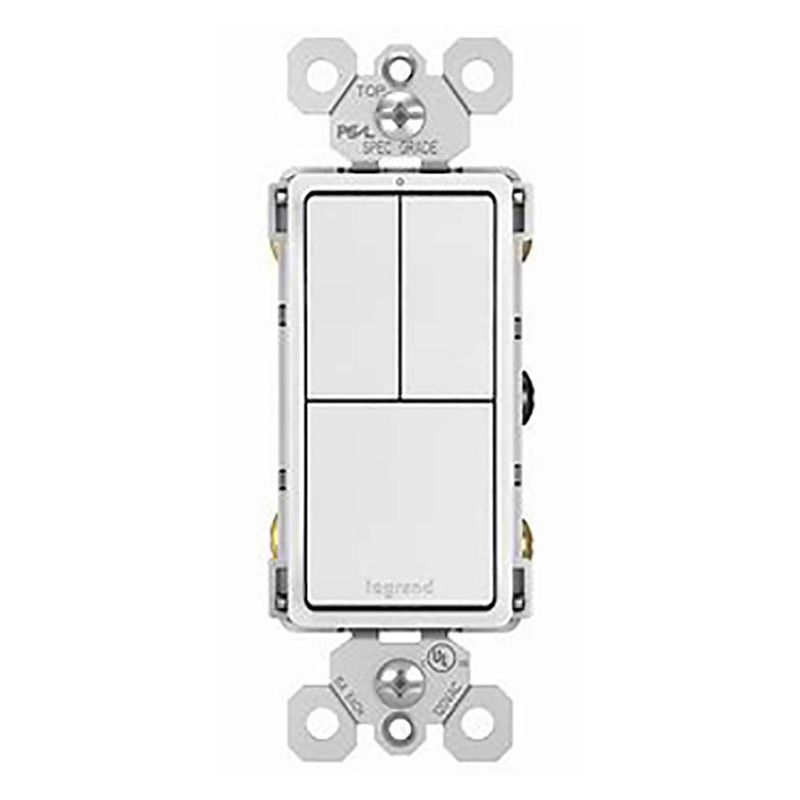 Interruptor 3 Vías Doble Blanco 15A - Legrand