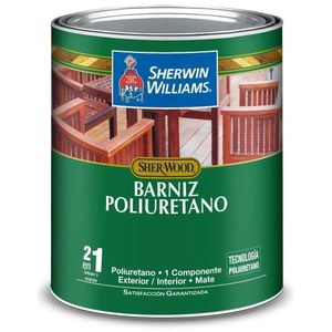 Barniz Poliuretano Sher-Wood 2 en 1 Exterior/Interior Mate 1 Gal