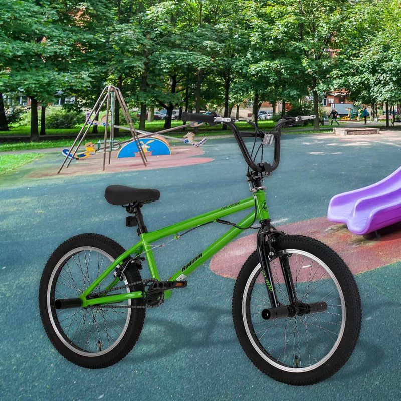 Bicicleta Bmx Aros De Aluminio Rin 20 Color Verde - Hiland