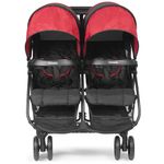 Carruaje Doble Plegable Cloud Plus Negro y Rojo