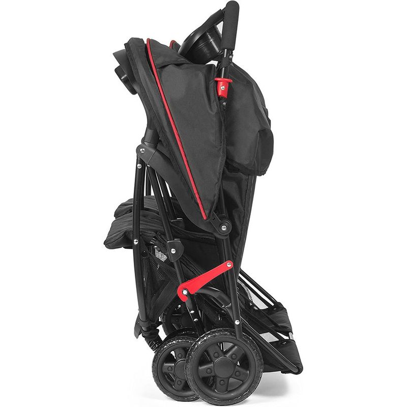 Carruaje Doble Plegable Cloud Plus Negro y Rojo