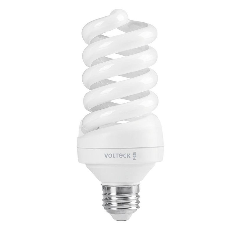 Bombilla CFL en Espiral Base E27 de 24W Ahorro de Energía Luz Fría