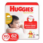 Pañal Desechable Cuidado Natural Talla XG 62 Unidades - Huggies