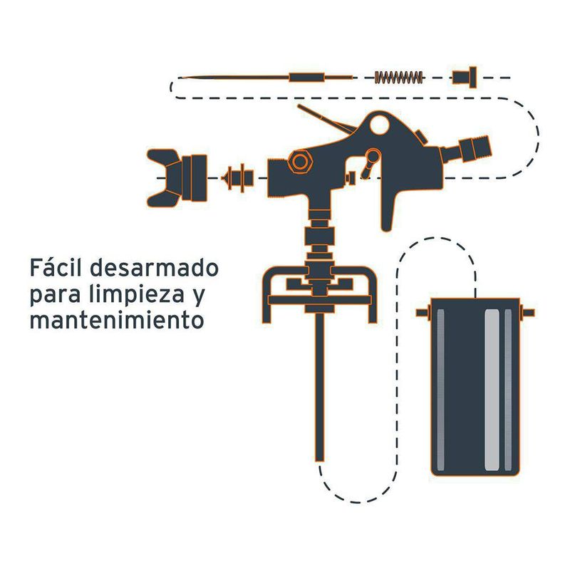 Pistola Compacta Para Retoques Vaso De Aluminio 50 Psi - Truper