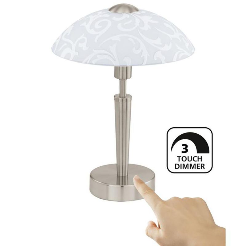 Lámpara de Mesa Touch Plateado - Eglo