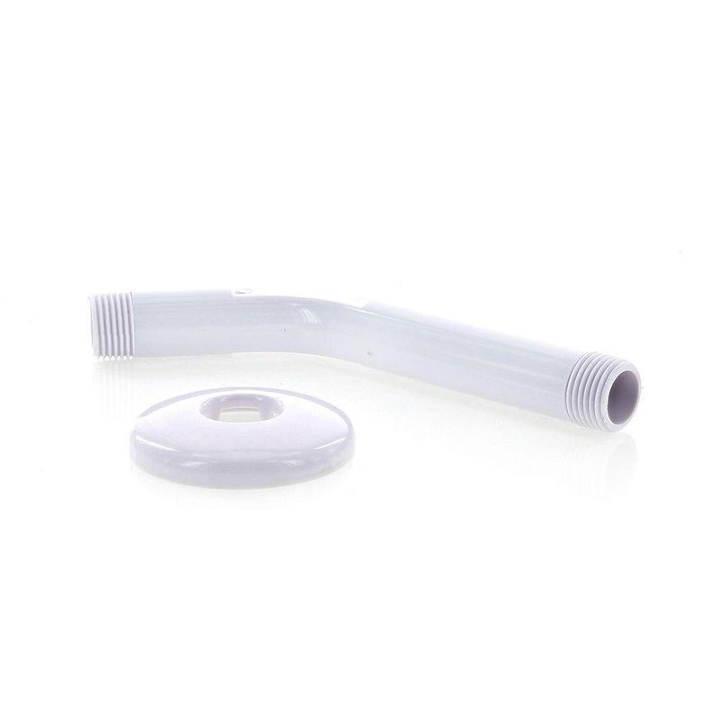 Brazo y Chapetón de Pared para Regadera 6 Plg Blanco - Foset