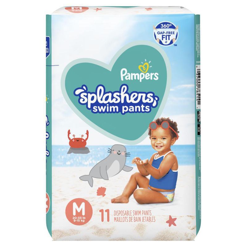 Pañales Desechables Para Agua Splashers Talla M 11 Unidades - Pampers