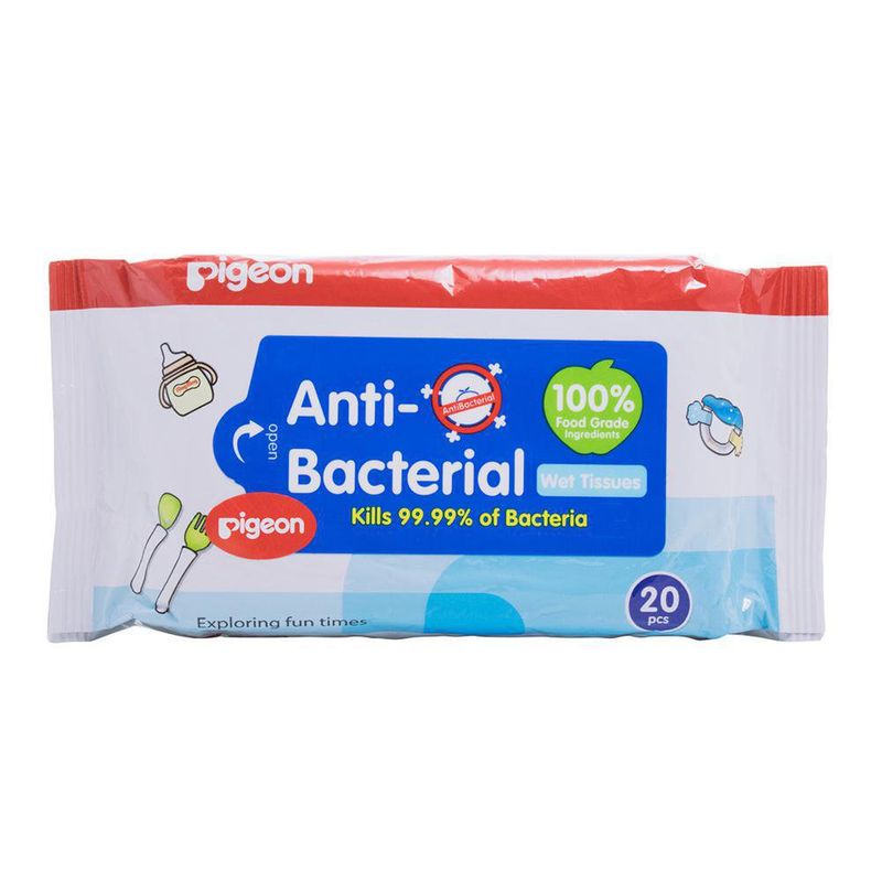 Toallas Húmedas Anti-Bacterial 20 Unidades - Pigeon