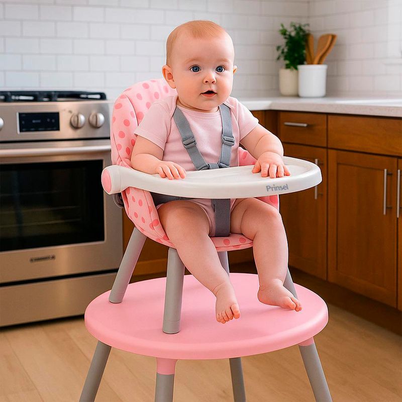 Silla Alta Bistro 3 en 1 Rosa