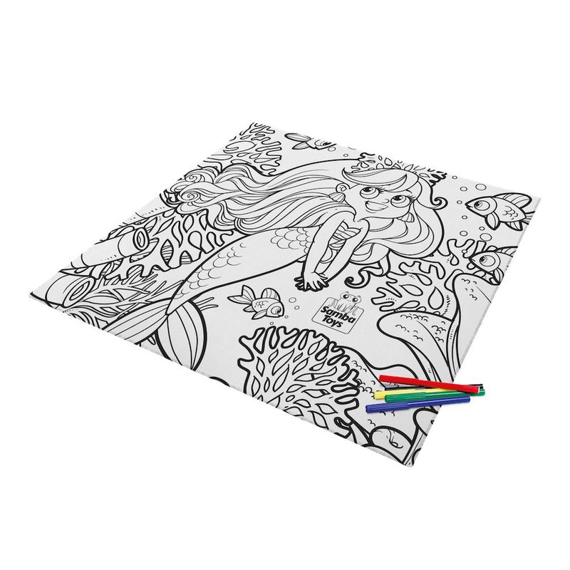 Tapete Para Pintar Sirena - Samba