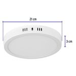 Lámpara Tipo Plafón LED Redonda Luz Cálida 18 W - Volteck