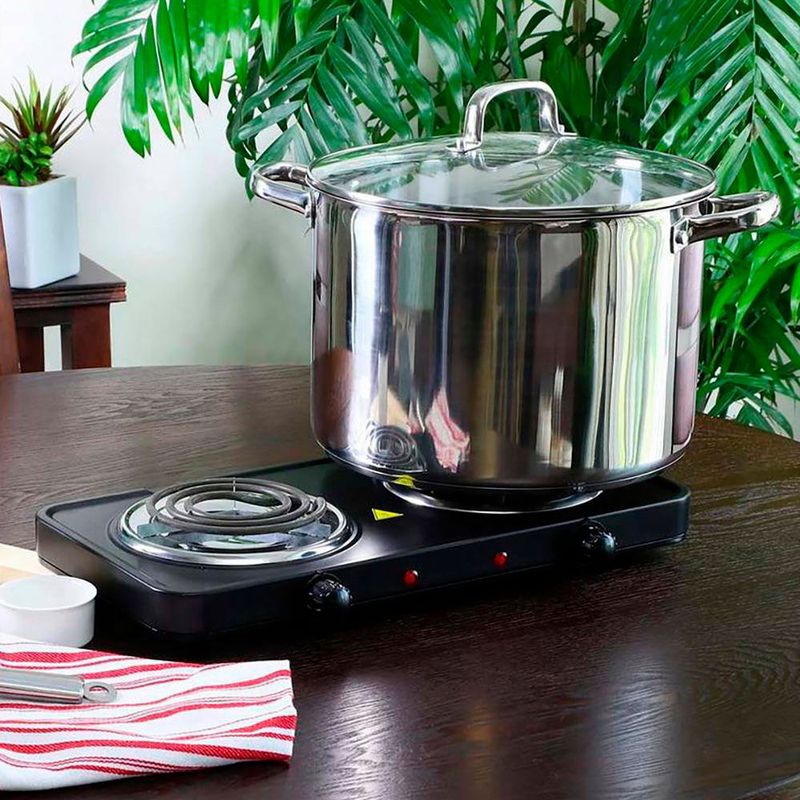 Olla en Acero Inoxidable de 16 Qt con Tapadera de Vidrio Templado
