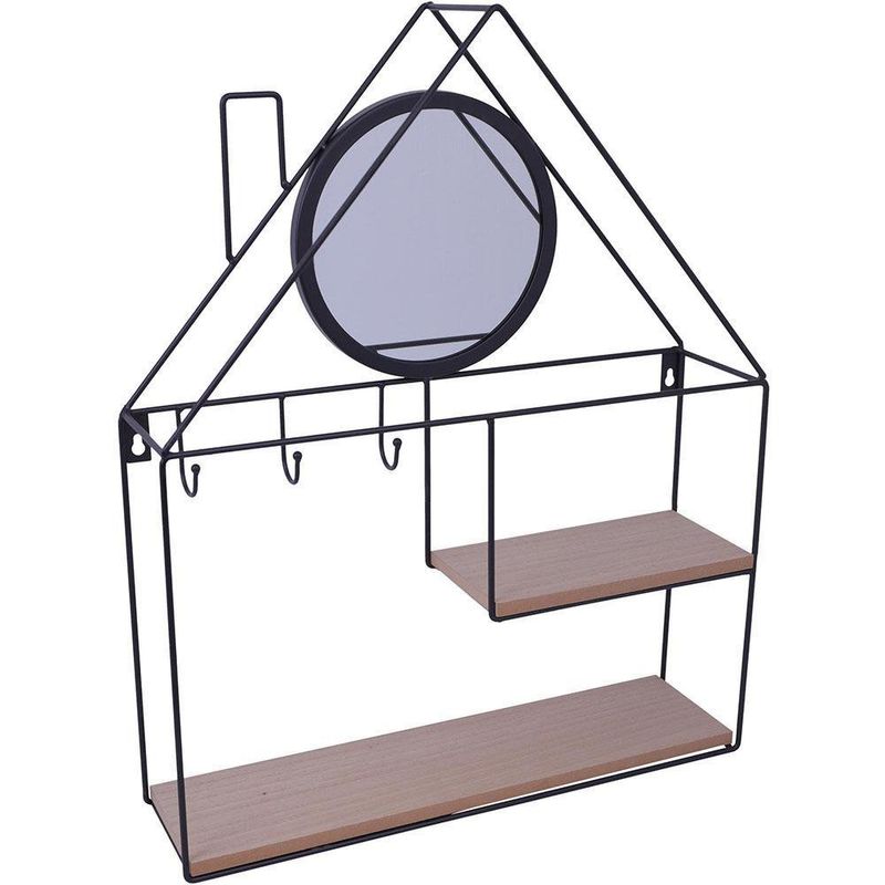 Repisa Estilo Casa Con Espejo 40x10x50 Cm - Concepts
