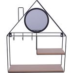 Repisa Estilo Casa Con Espejo 40x10x50 Cm - Concepts