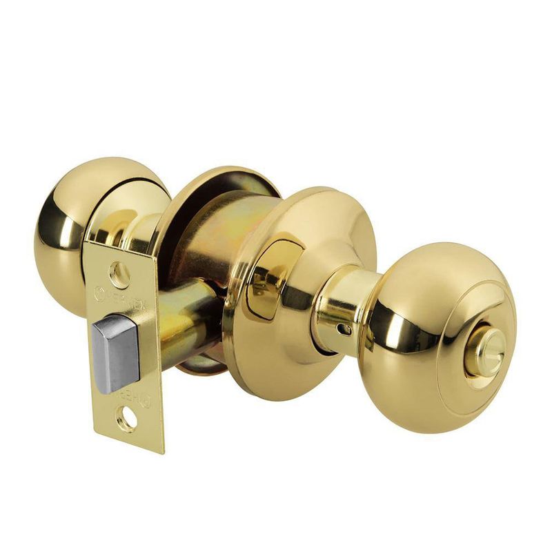 Cerradura Tipo Oval Para Baño Latón Brillante - Hermex