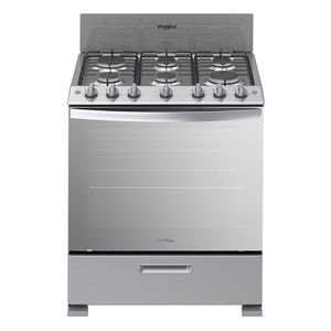 Estufa A Gas Con Horno Gris 30 Plg - Whirlpool