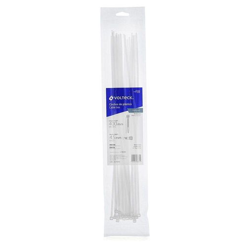 Cincho Estándar De 16 Plg Y 50 Lb Blanco 25 Pzas - Volteck