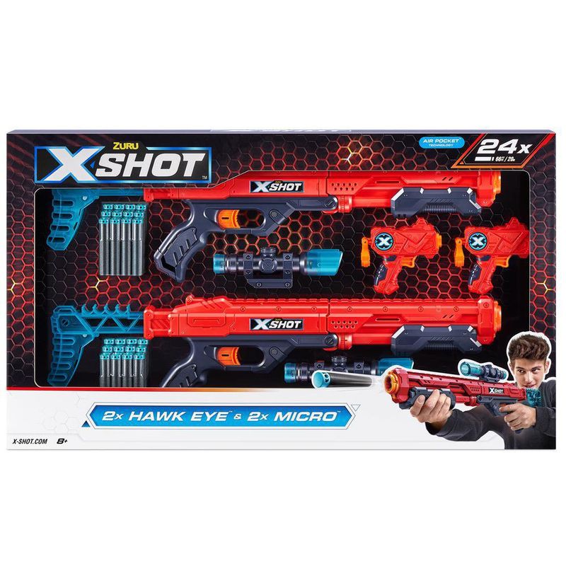 Combo Xshot 2 Hawk Eye Y 2 Micro Blaster - Zuru