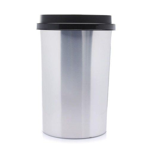 Papelera One Cover Im Met 25 L con Tapa Negra