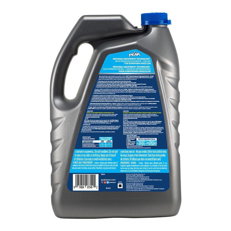 Anticongelante - Refrigerante De Vehículos Europeos 1 Gal - Peak