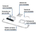 Juego de Accesorios de Baño 5 Piezas - Foset