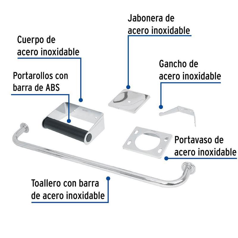 Juego de Accesorios de Baño 5 Piezas - Foset