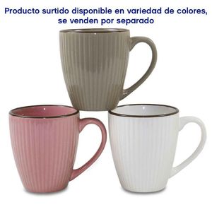 Taza Cerámica Pastel 12 Oz Colores Surtidos
