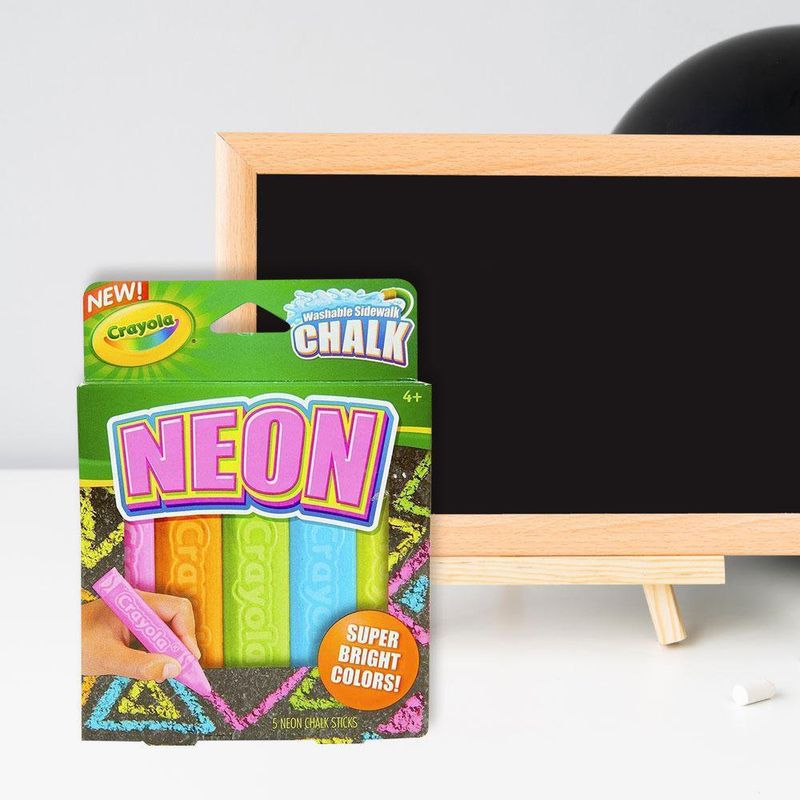 Crayola - Yeso Neon Grueso 5 Colores