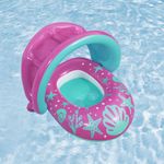 Flotador Inflable para Bebé con Sombrilla y Asiento Seguro Colores Surtidos