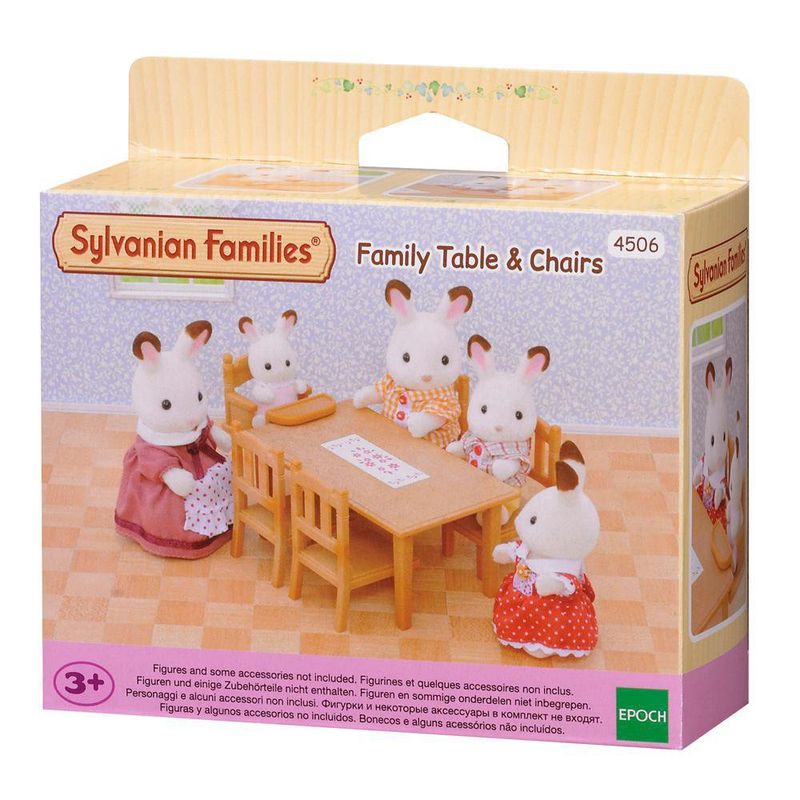 Set De Juego De Comedor Mesa y Sillas - Sylvanian Families