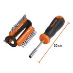 Desarmador Multipunta 1/4 Plg 33 Pzas