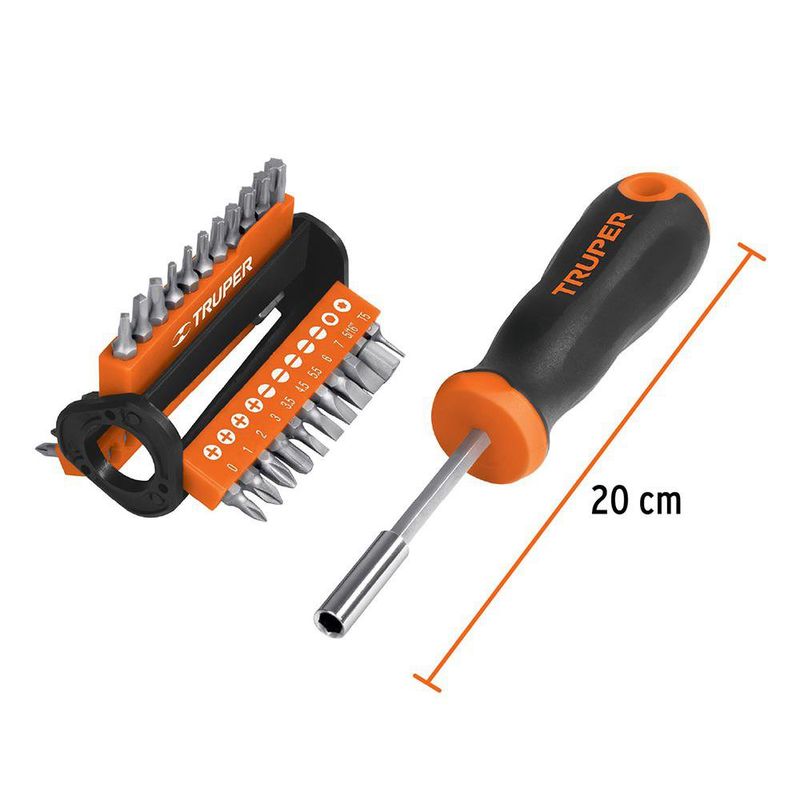 Desarmador Multipunta 1/4 Plg 33 Pzas