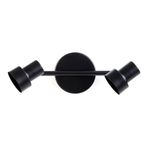 Lámpara De Techo/Pared Negro Mate 2Bombillosxgu10X50W - Zlumini