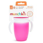 Vaso Entrenador Con Tapa Y Asas Miracle 360˚ Rosado - Munchkin
