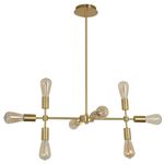 Lámpara Colgante Lussuosa Dorado De 8 Luces 60 W - Zlumini