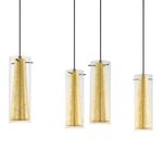 Lámpara Colgante Pinto Gold de 4 Pantallas Cilíndricas 40 W - Eglo