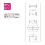 Galería De Tensión Flux Silver Extensible De 120 - 210 Cm - Inspire