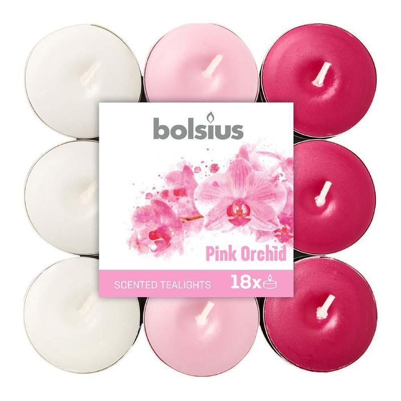 Vela Tealight 4Hr Set 18 Orquidea - Bolsius
