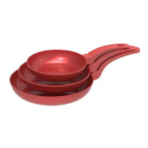 Set de 3 Sartenes Rojo de 20, 24 y 28 Cm